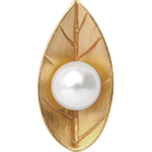 Image of Christina Collect Pearl Leaf forgyldt charm